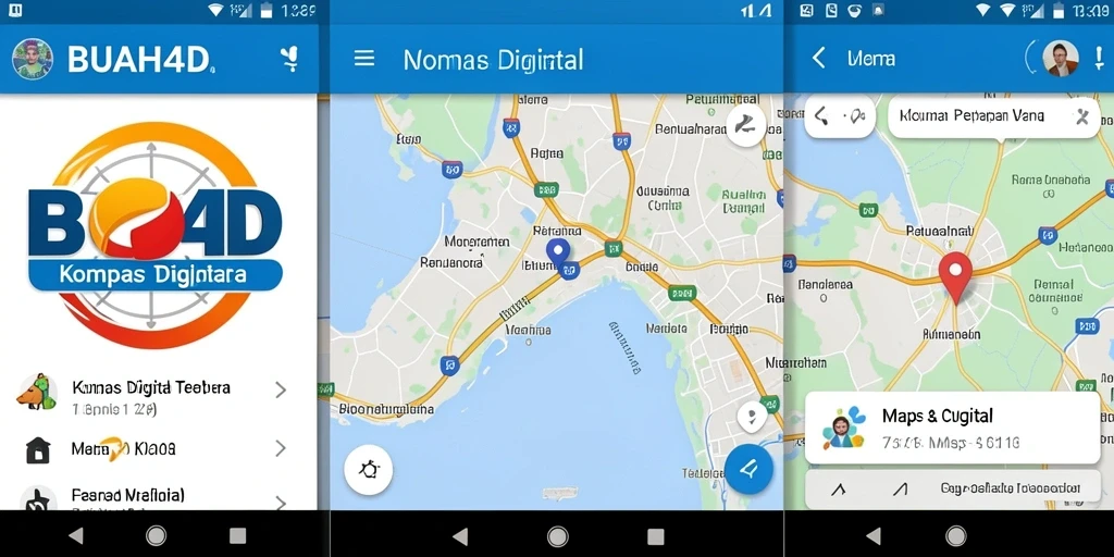 Tampilan antarmuka BUAH4D yang intuitif sebagai Kompas Digital.