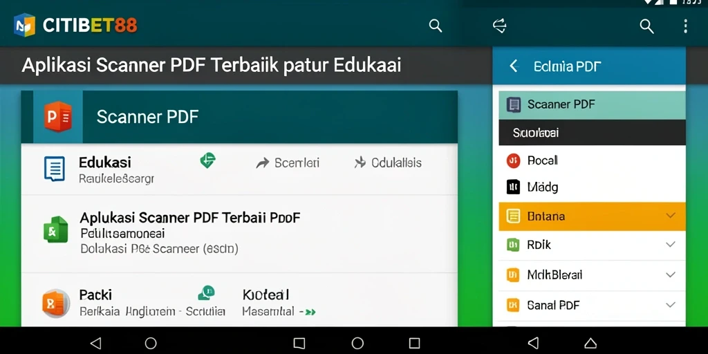 Antarmuka aplikasi CITIBET88 untuk Scanner PDF yang mudah digunakan.