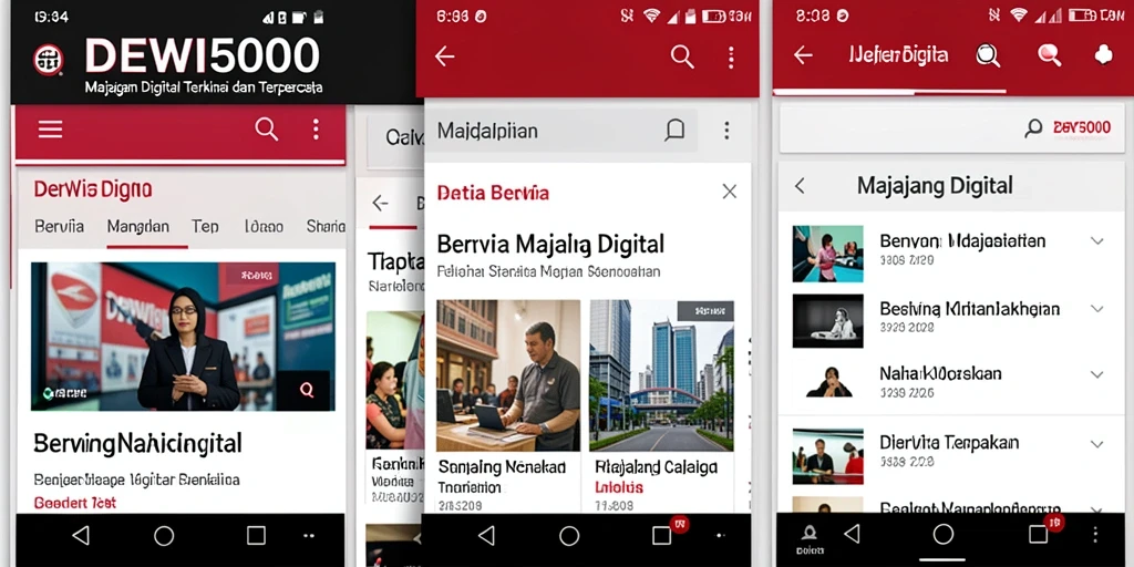 Antarmuka modern dan intuitif dari DEWI5000 menunjukkan berbagai artikel menarik.