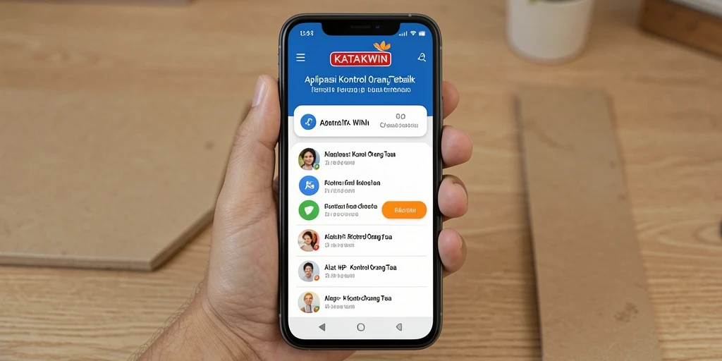 Tampilan antarmuka KATAKWIN yang user-friendly untuk kontrol orang tua.