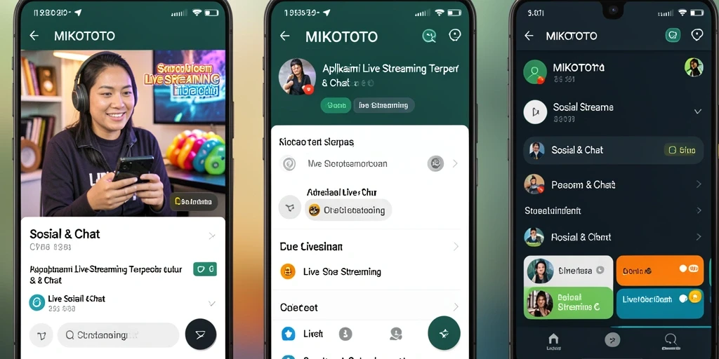 Antarmuka MIKOTOTO yang intuitif dan menarik saat Live Streaming.