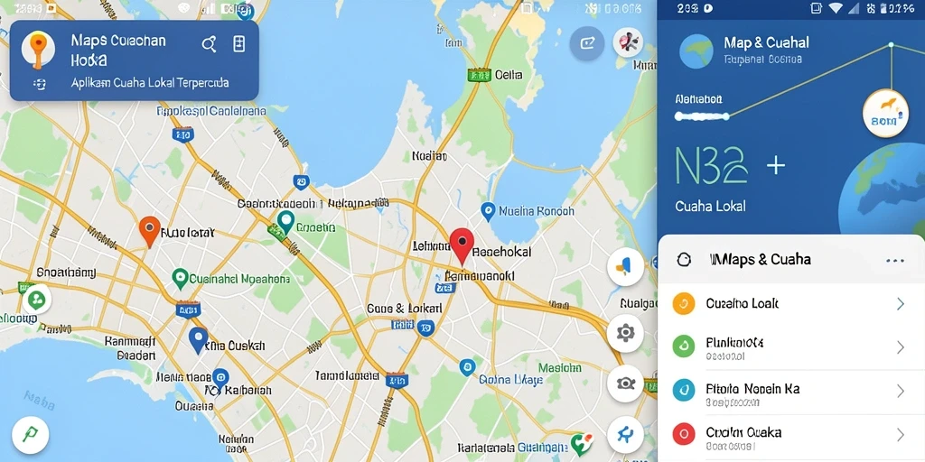 Tampilan antarmuka N32 menampilkan informasi cuaca lokal secara jelas.