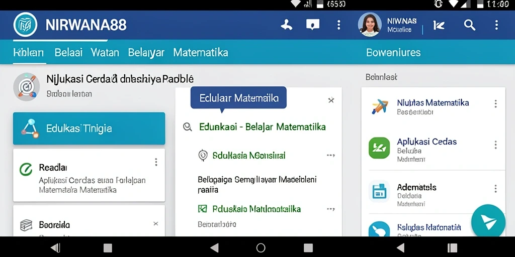 Antarmuka interaktif NIRWANA88 untuk belajar matematika dengan mudah.