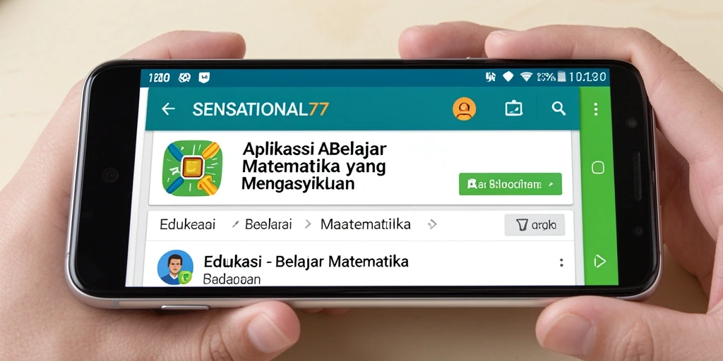 Tampilan antarmuka aplikasi SENSATIONAL77 yang interaktif dan menarik.
