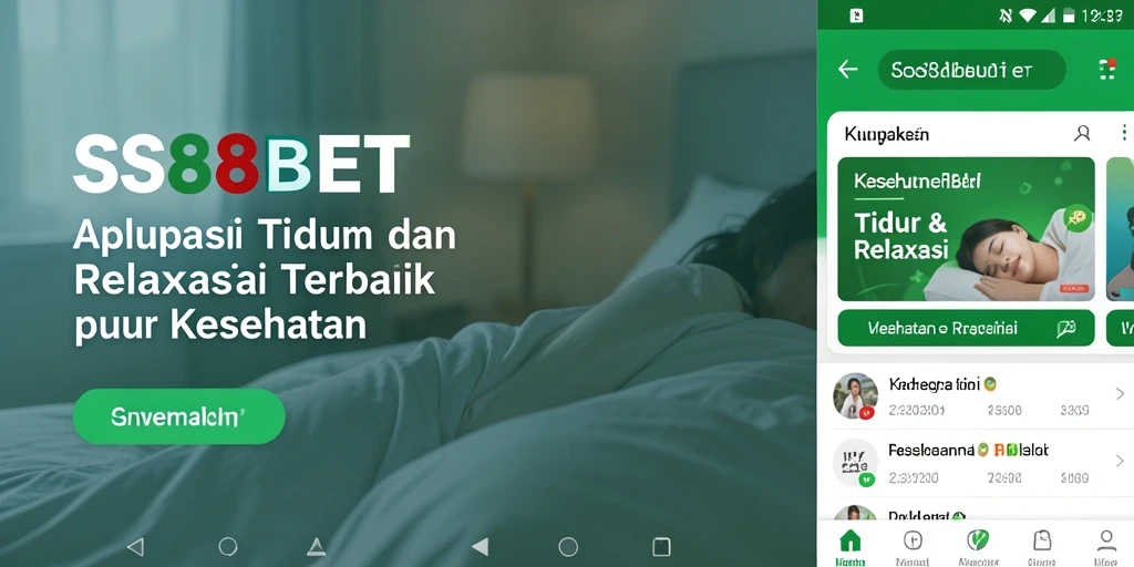 Tampilan antarmuka aplikasi SS88BET untuk tidur dan relaksasi.